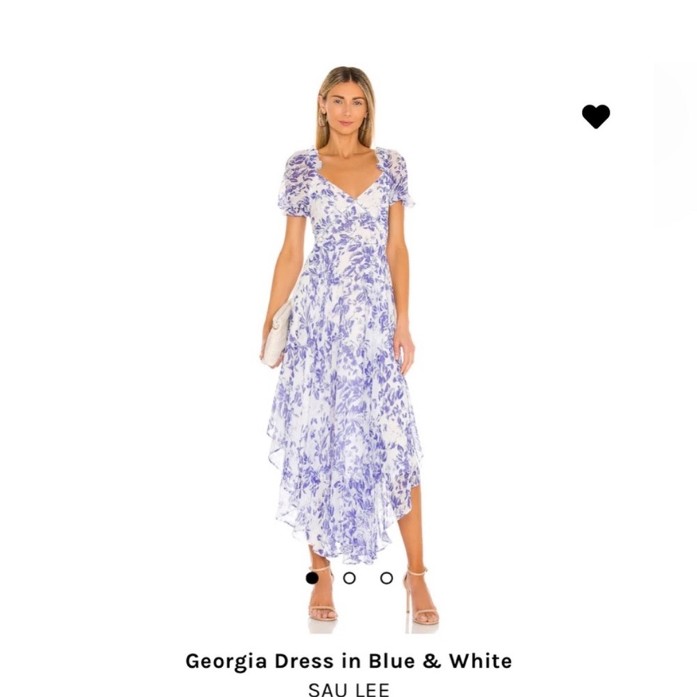 Sau Lee Georgia dress Blue and White Floral Dress